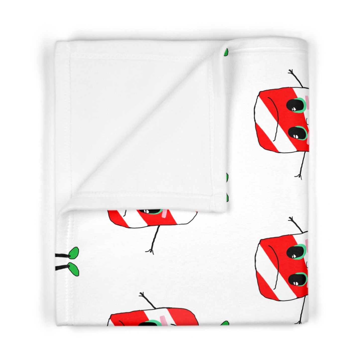 Candy Cane Gemmi Soft Fleece Baby Blanket