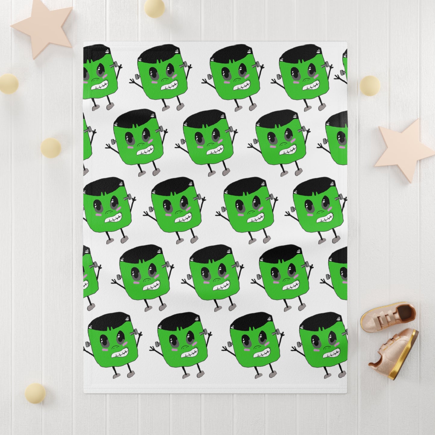 Frankenstein Gemmi Fleece Baby Blanket