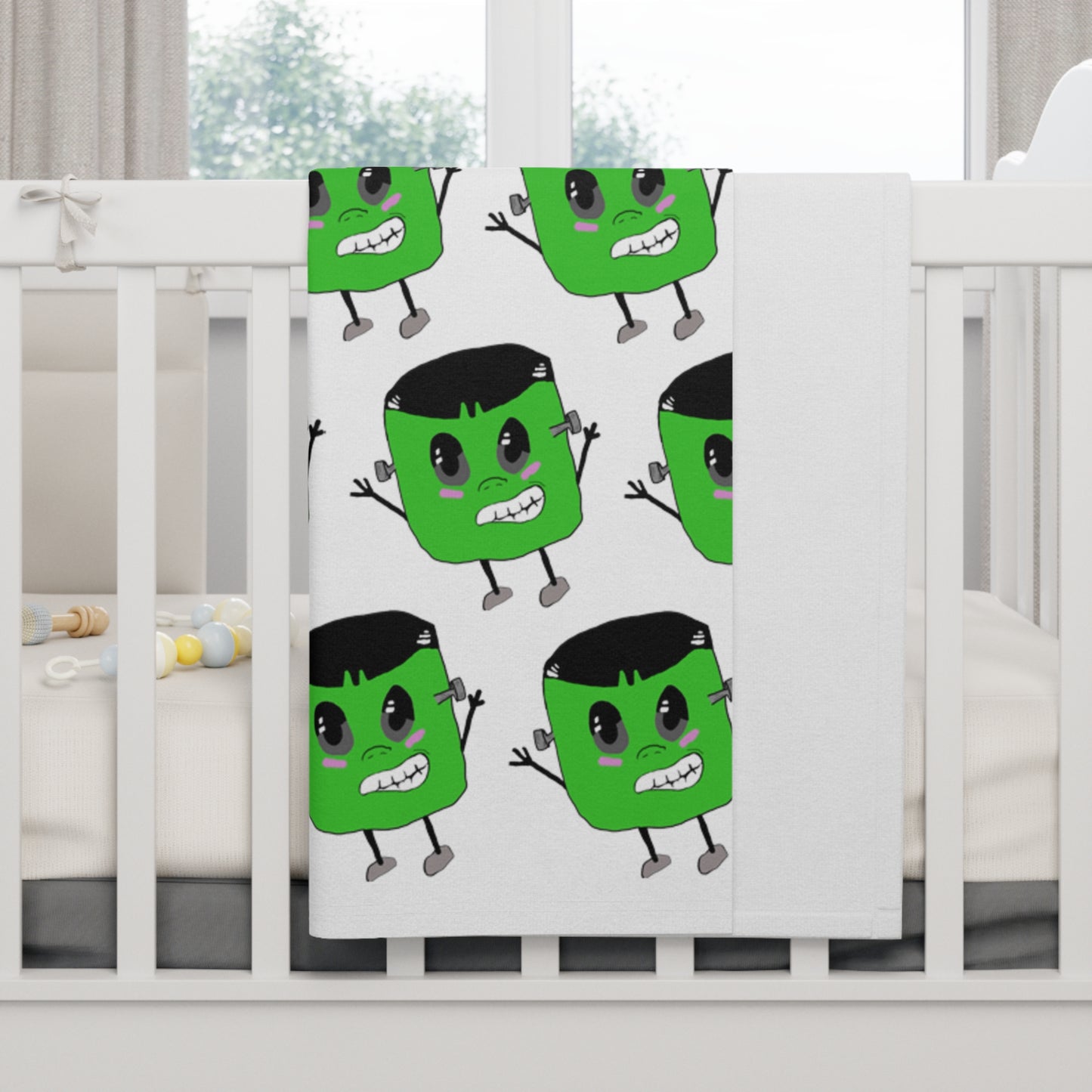 Frankenstein Gemmi Fleece Baby Blanket