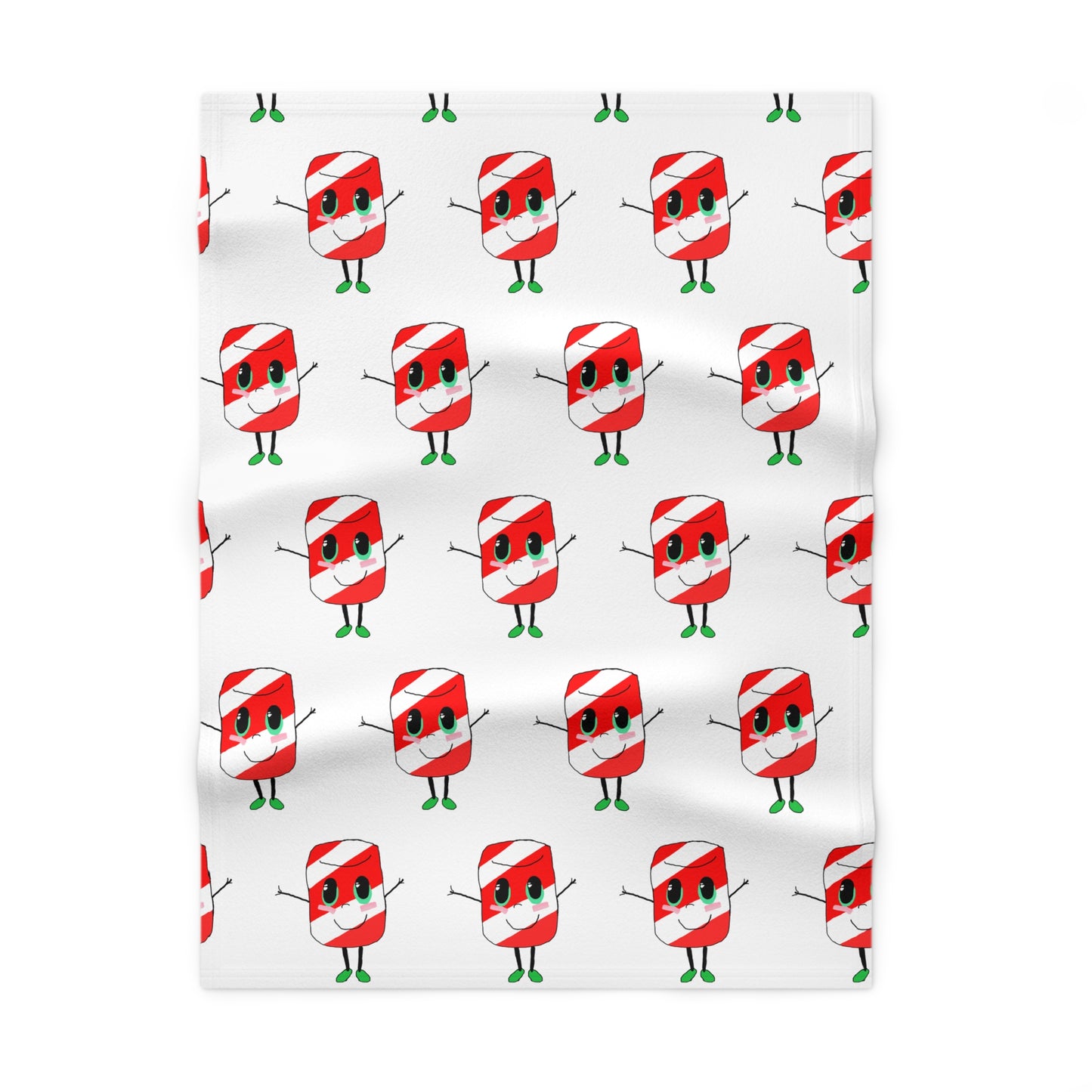 Candy Cane Gemmi Soft Fleece Baby Blanket